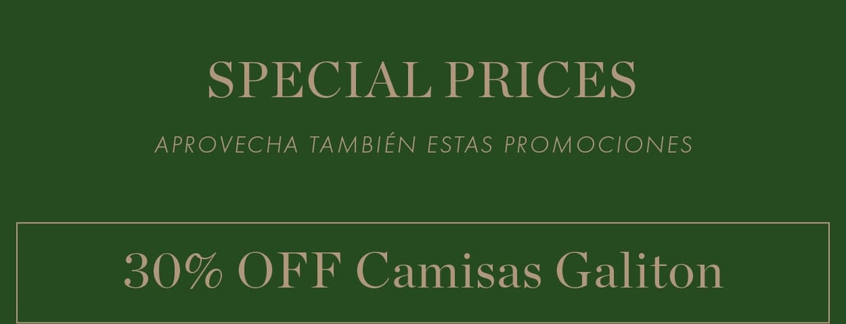 30% OFF Camisas Galiton